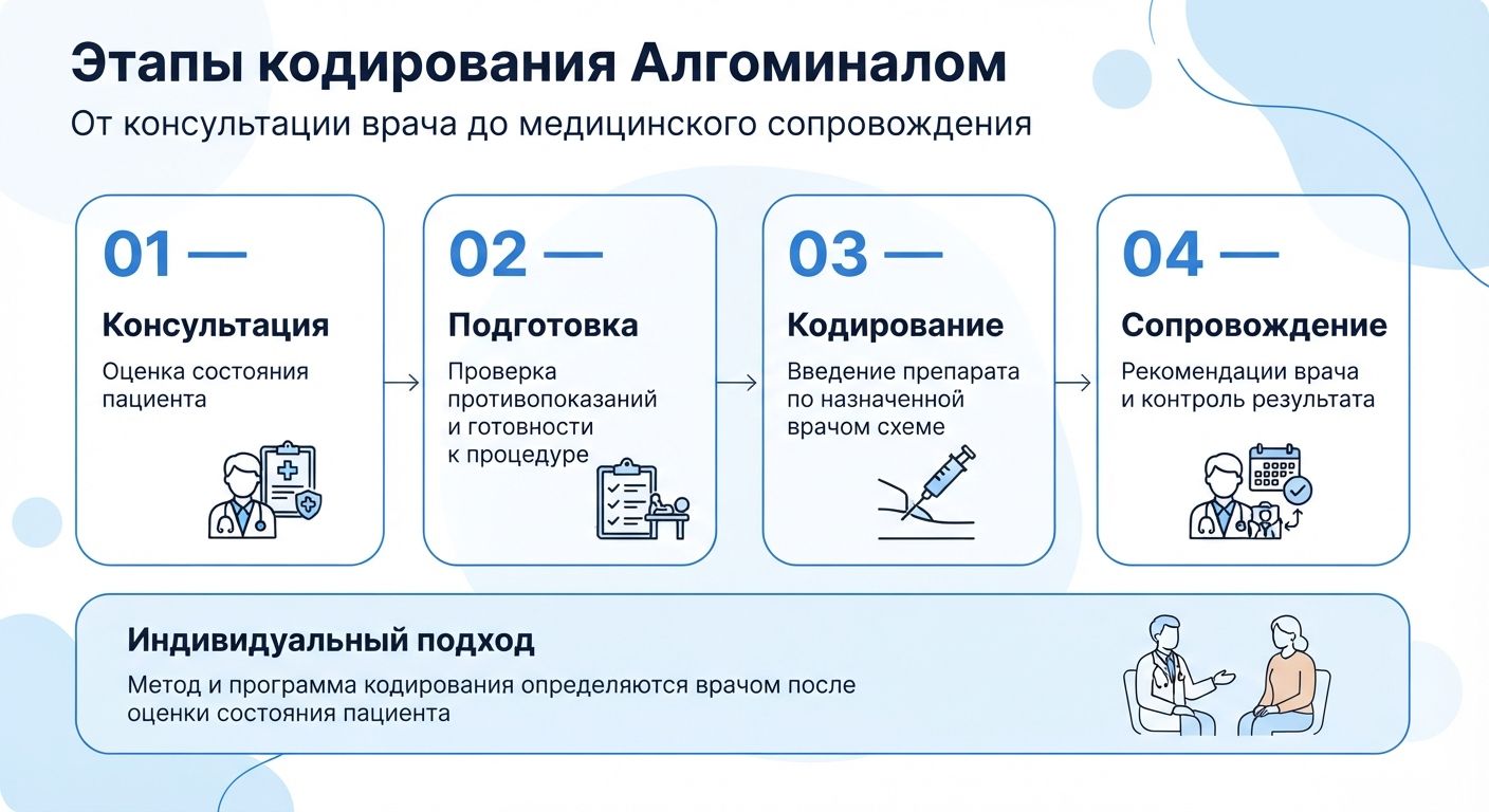Кодирование препаратом «Алгоминал» в Лакинске инфографика